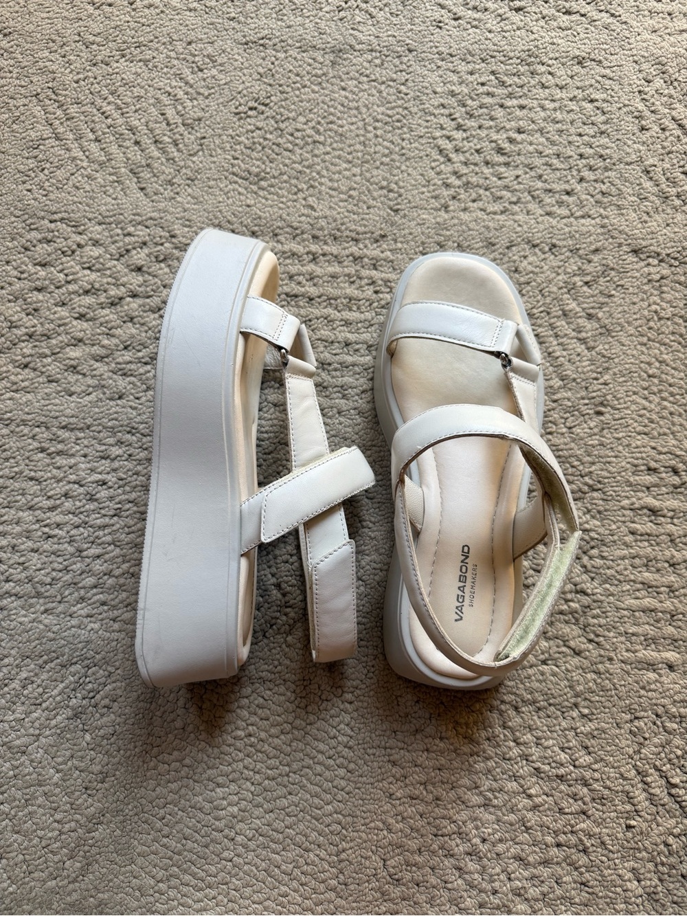 Vagabond Courtney Off White Platform Strap Sandals